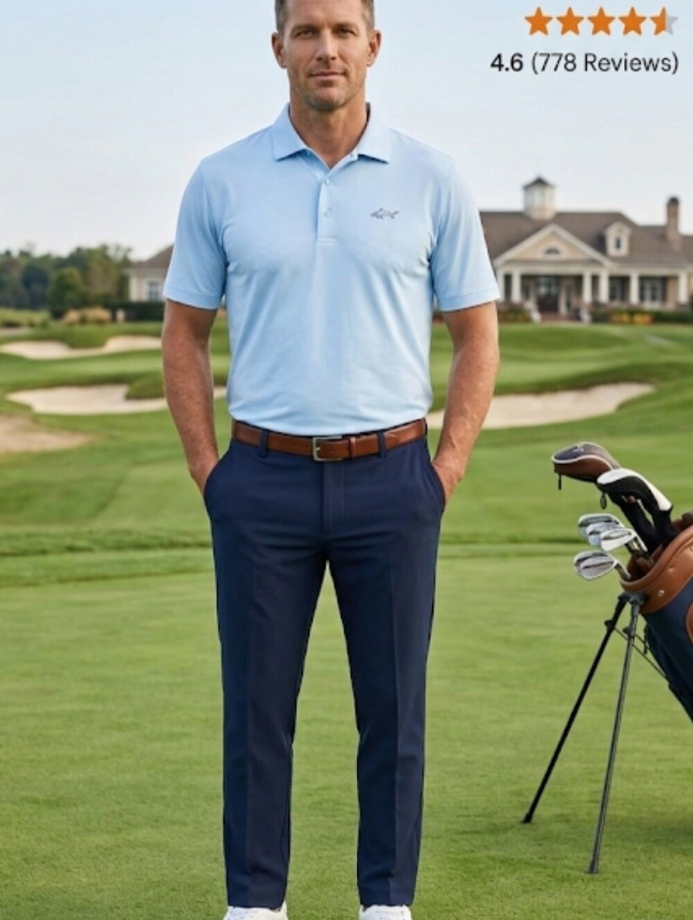 Greg Norman Collection Men's Navy Blue Pants